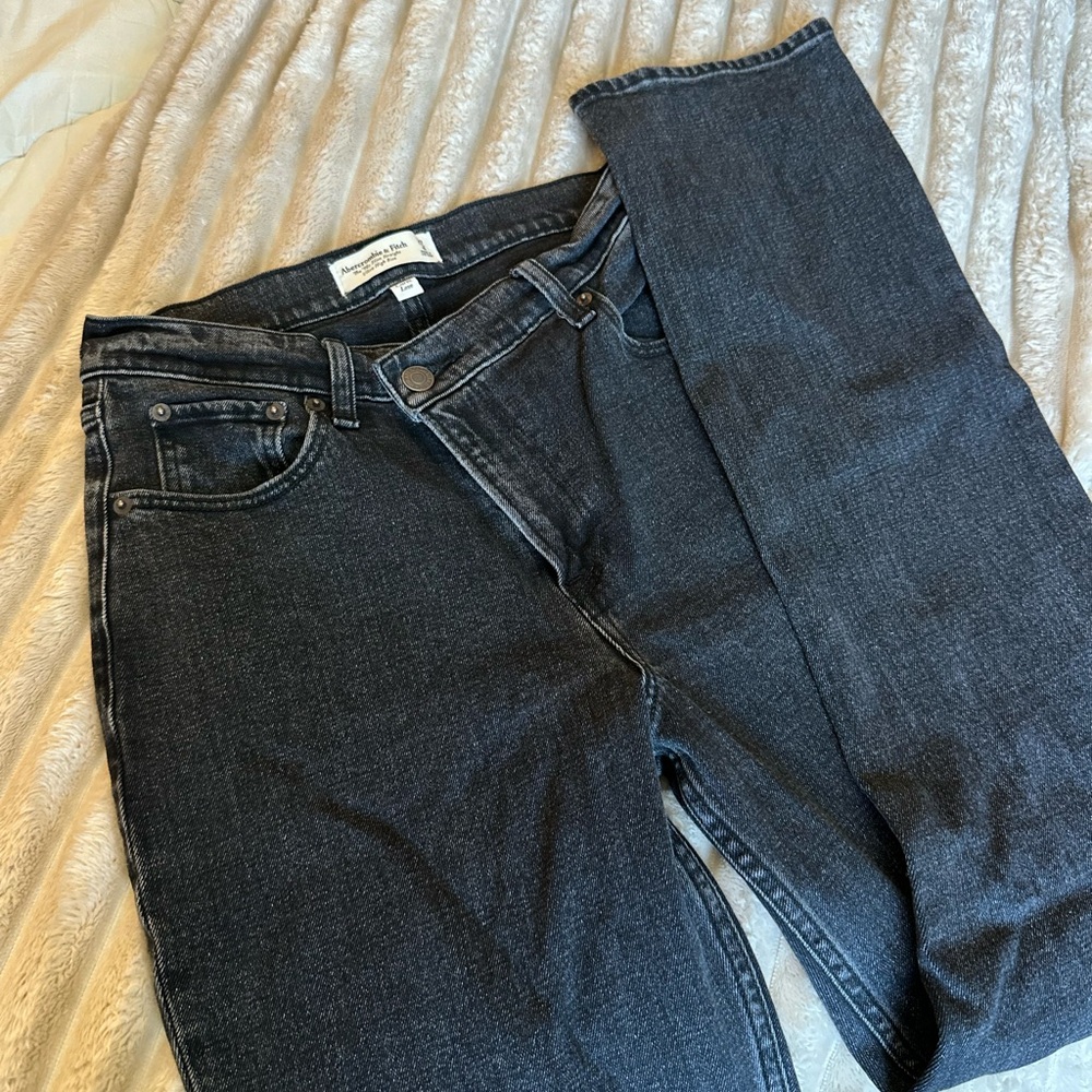 Abercrombie & Fitch Black Slim Straight Jeans
